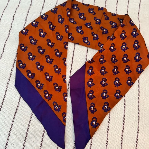 VINTAGE French pattern neck scarf - Picture 1 of 4
